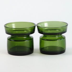 Dansk Denmark IHQ Green Glass Votive Candle Holders – MCM Scandi Quistgaard